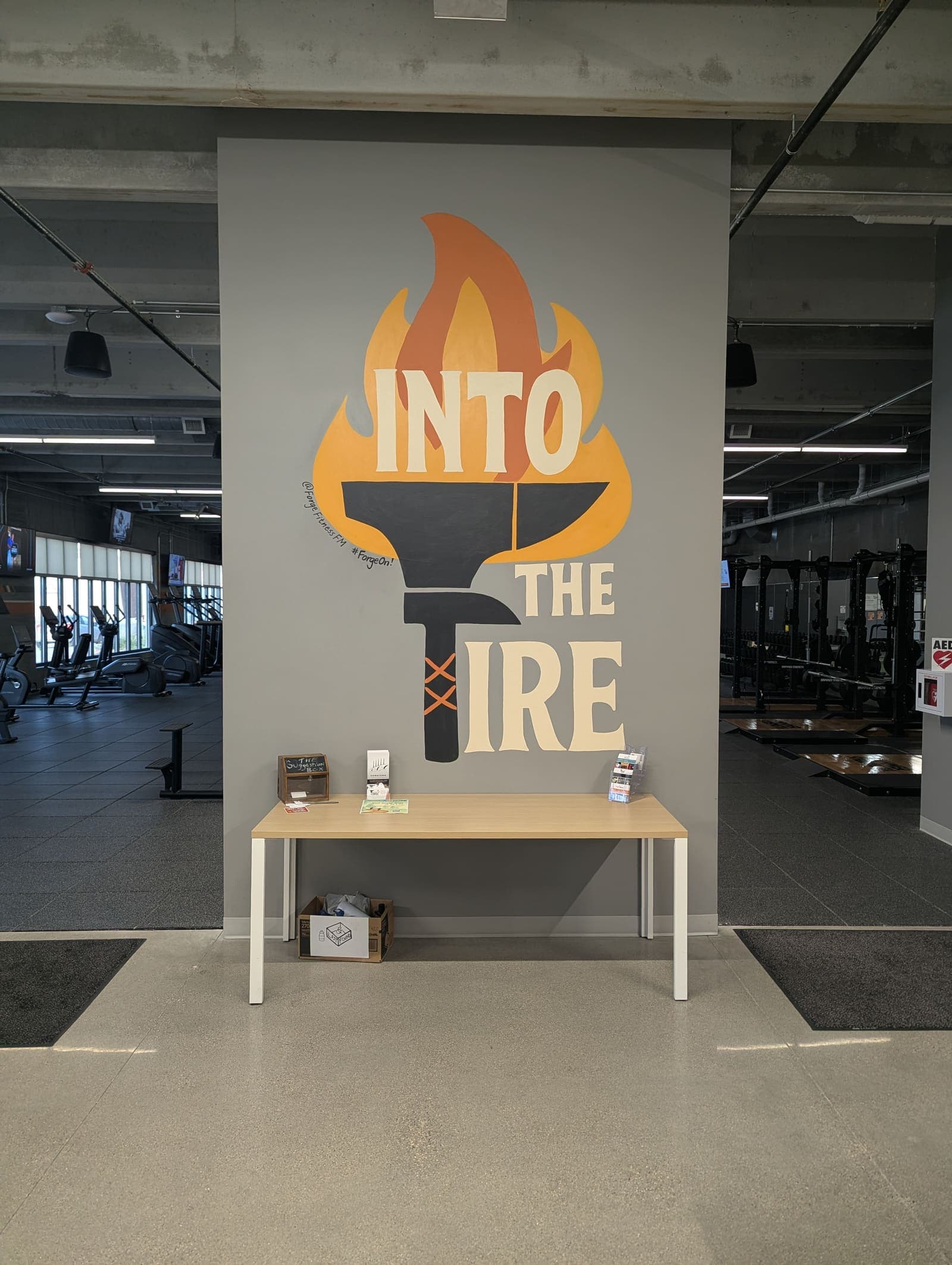 Into the Fire mural at The Forge