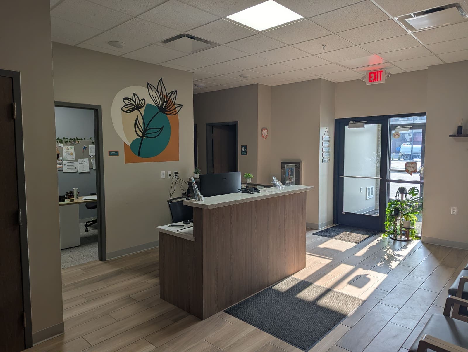 Front reception desk at Downtown Health & Wellness